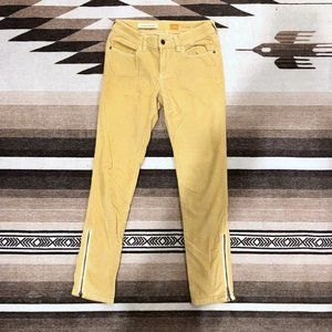 Anthropologie Pilcro Stet Ankle Zip Yellow Pants